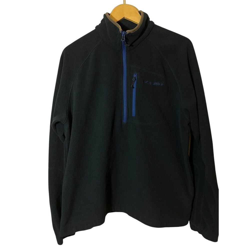 Columbia Men's Half Zip Fleece Jacket - blue  - Size Medium